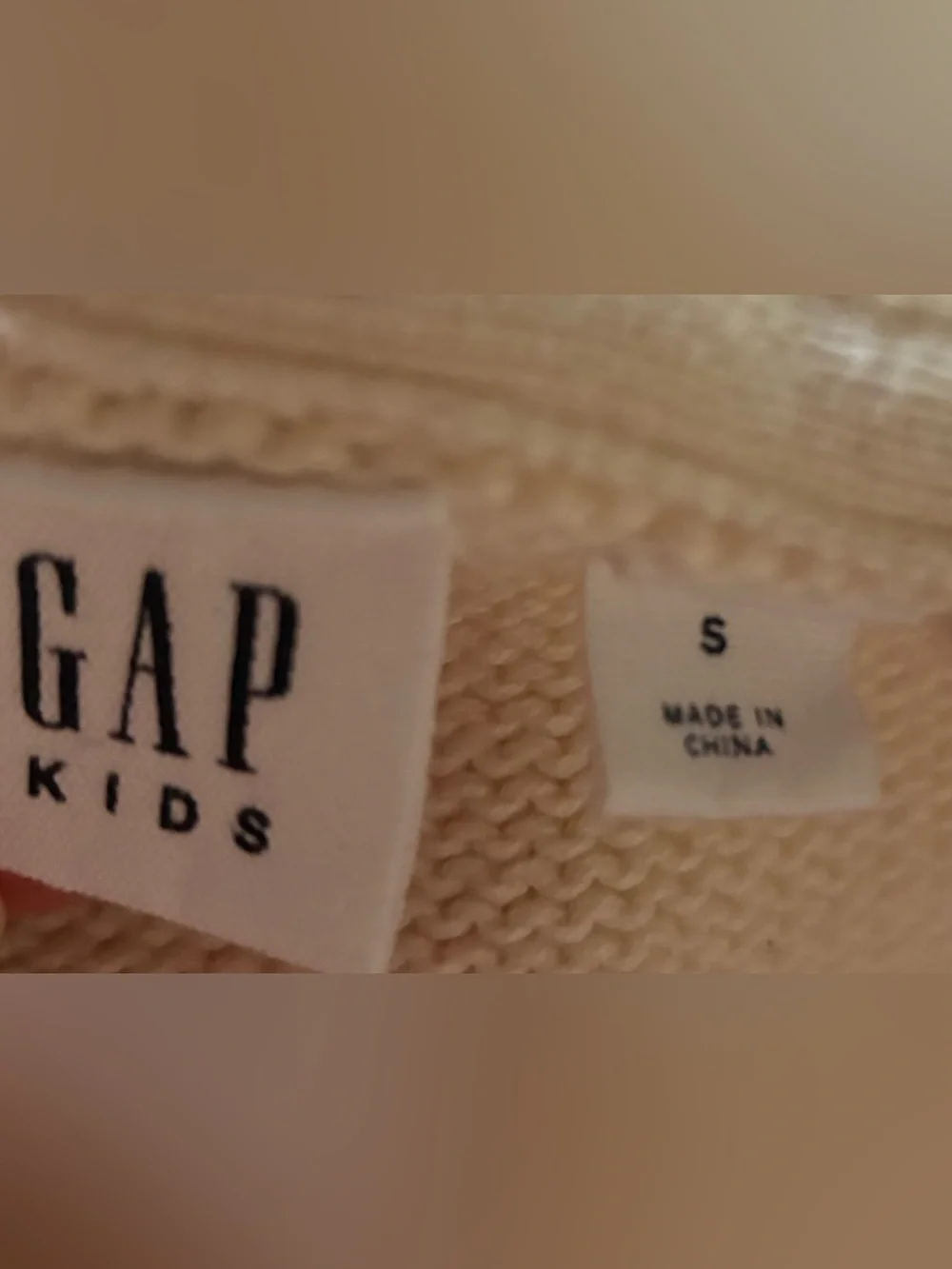 GAP Kids Faux Fur Zip Vest - Cream small
